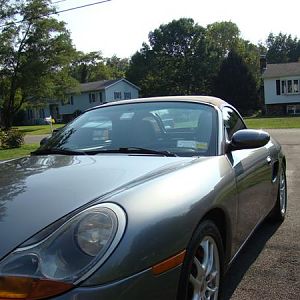 Porsche top up front.